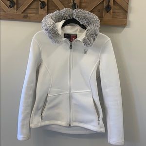White Spyder faux fur jacket